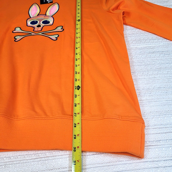 Psycho Bunny Mischief NWT XL Sweatshirt Logo Embroidered Cotton Orange Crewneck - Picture 15 of 15